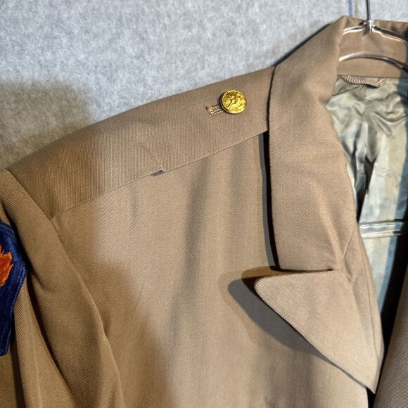Vintage US Army Dress Coat Medium Vietnam Era Military Uniform Schwobilt Green - Picture 3 of 11